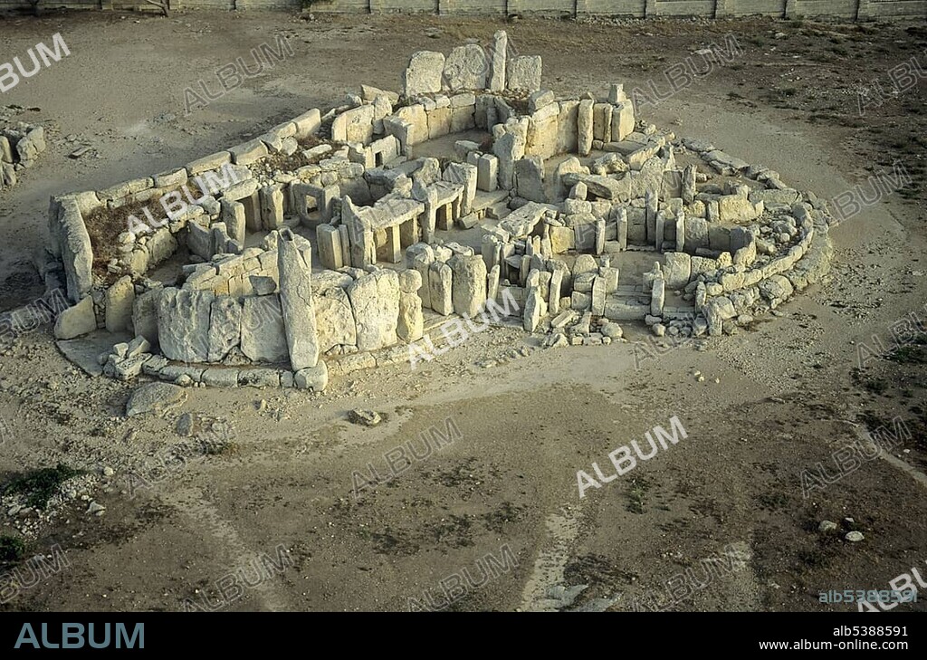 Hagar Qim megalithic temple, Unesco World Heritage Site, Malta
