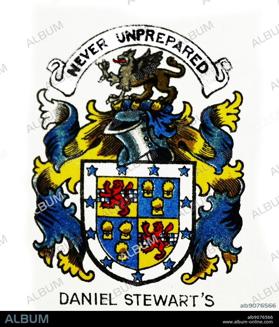 Daniel Stewart's (Stewart's Melville College), Edinburgh, Scotland is a private independent day and boarding school. Classes are all boys in the 1st to 5th years and co-educational in the 6th (final) year. The school was established in 1832 (Melville College), 1855 (Daniel Stewart's College) 1972 (merger).