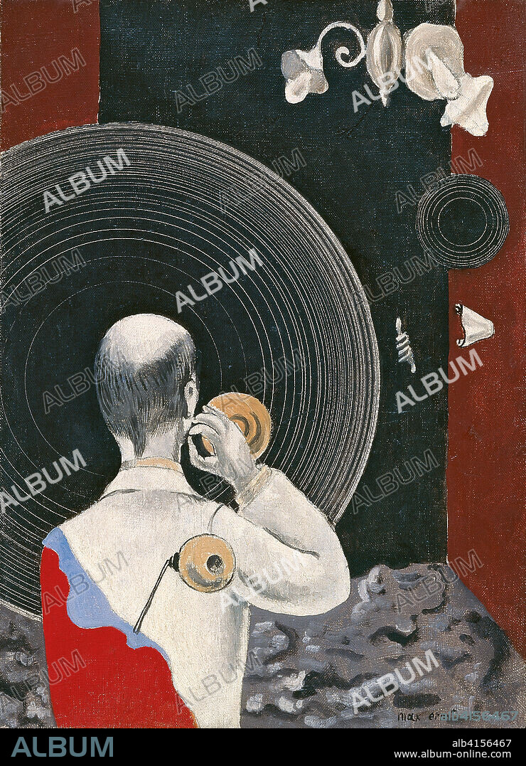 Max Ernst (Brühl, 1891-París, 1976). Sin título. (Dadá) (hacia 1922 - 1923). Óleo sobre lienzo. 43,2 x 31,5 cm.