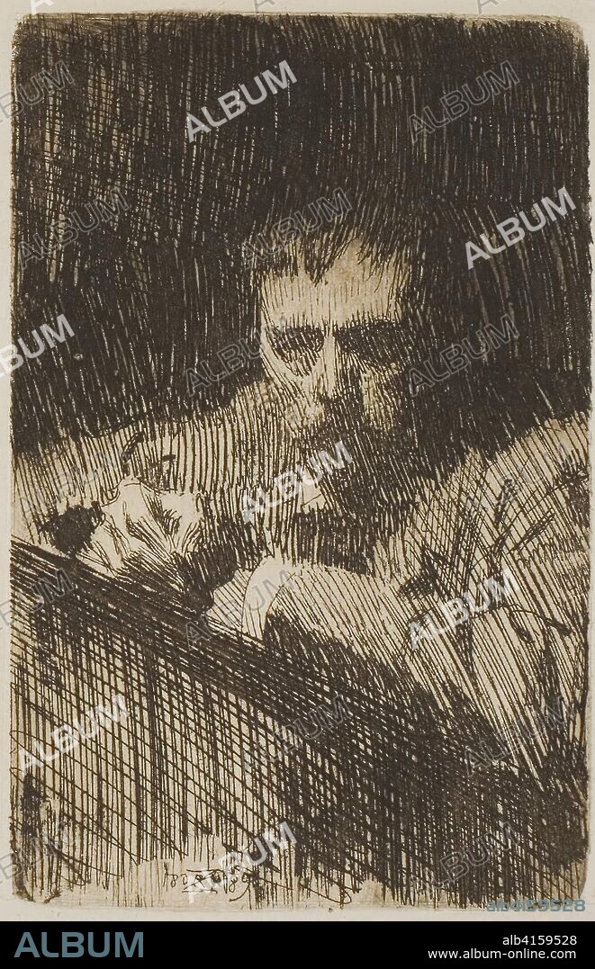 A Painter-Etcher (Self-Portrait). Anders Zorn; Swedish, 1860-1920. Date: 1889. Dimensions: 112 x 72 mm (image); 118 x 79 mm (plate); 492 x 395 mm (sheet). Etching on ivory wove paper. Origin: Sweden.