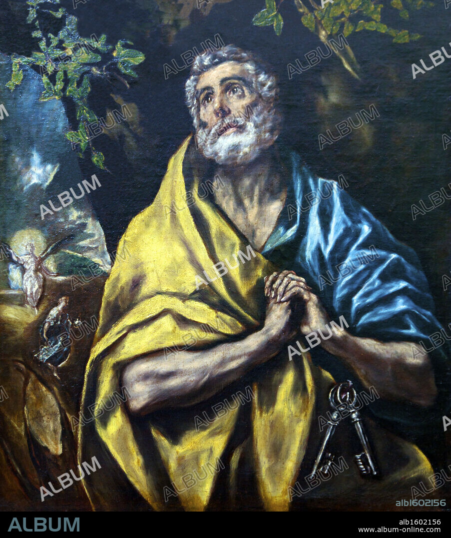The tears of St. Peter by El Greco, 1610, Spain, Toledo, Hospital de San Juan Bautista de Afuera.