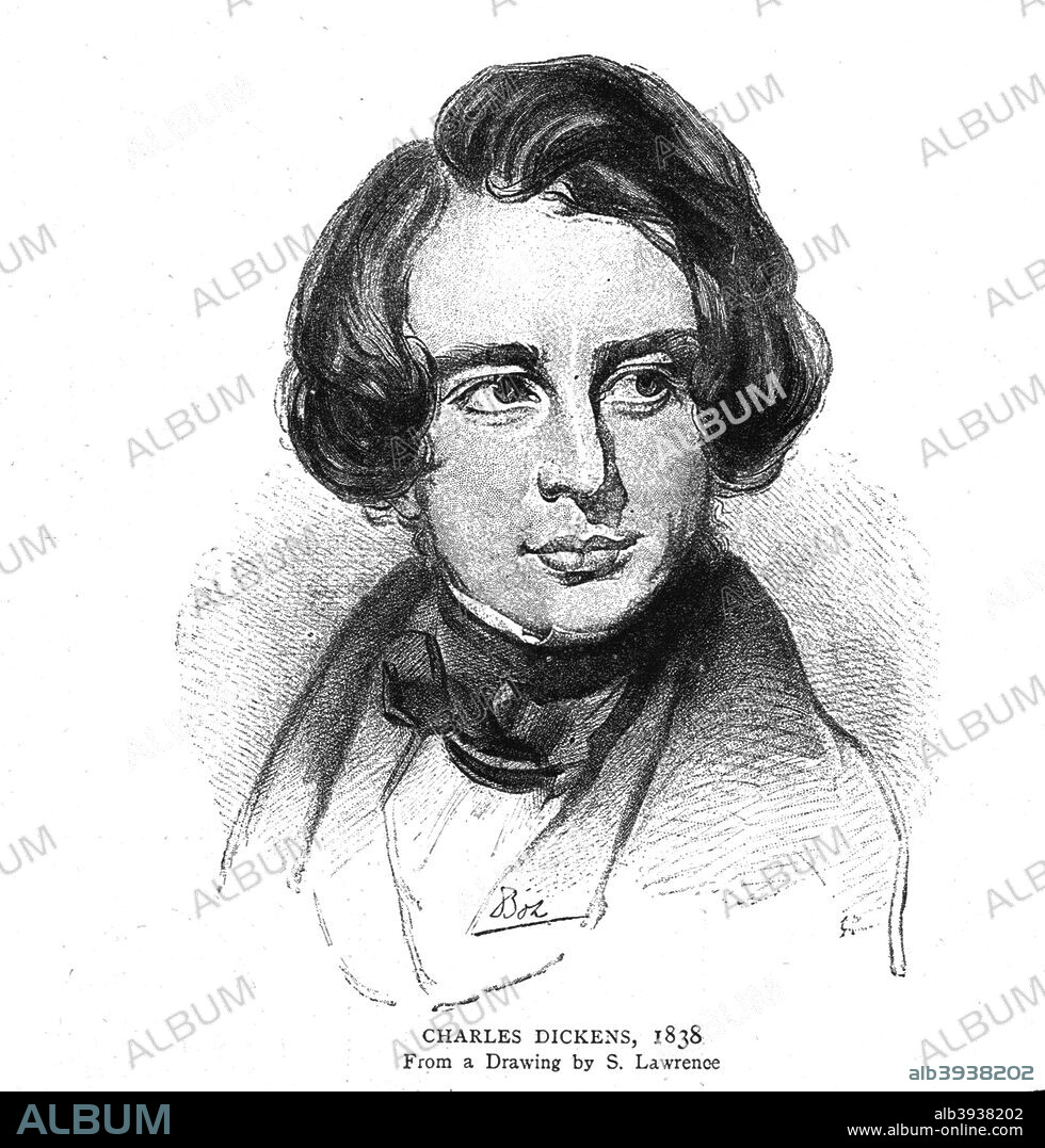 Charles Dickens, 1838. From 'The Graphic', March 19th, 1862.