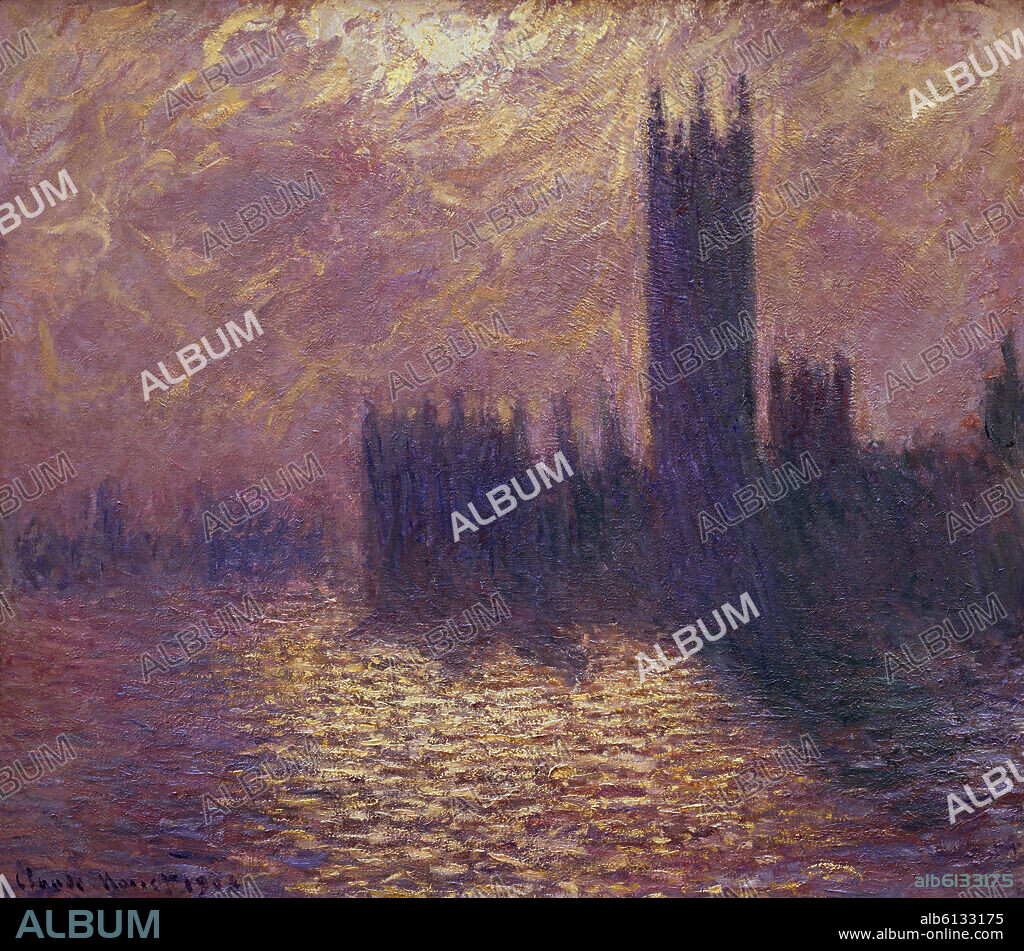 CLAUDE MONET. EL PARLAMENTO DE LONDRES - 1904 - IMPRESIONISMO FRANCES.