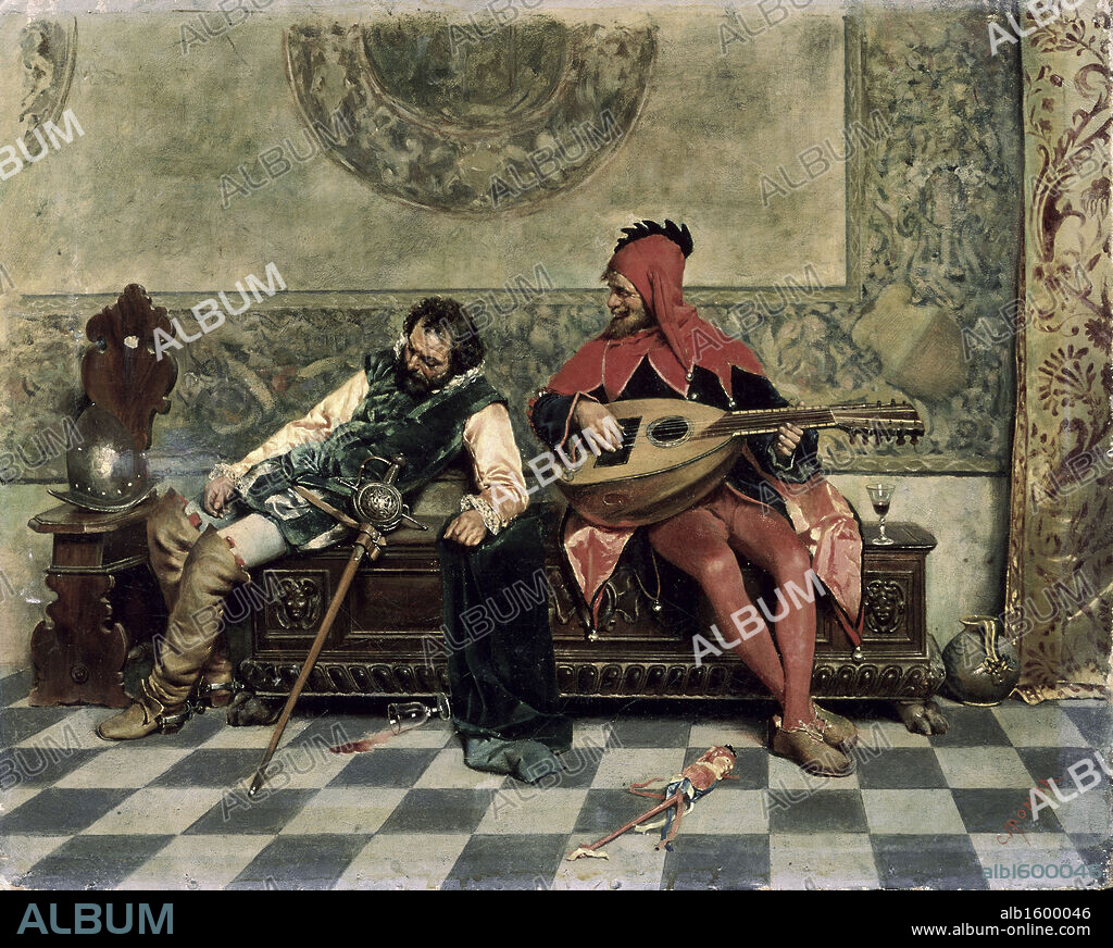 The Soldier and the Joker   K. Tomba   Oil on canvas  Pushkin Museum of Fine Arts, Moscow, Russia.