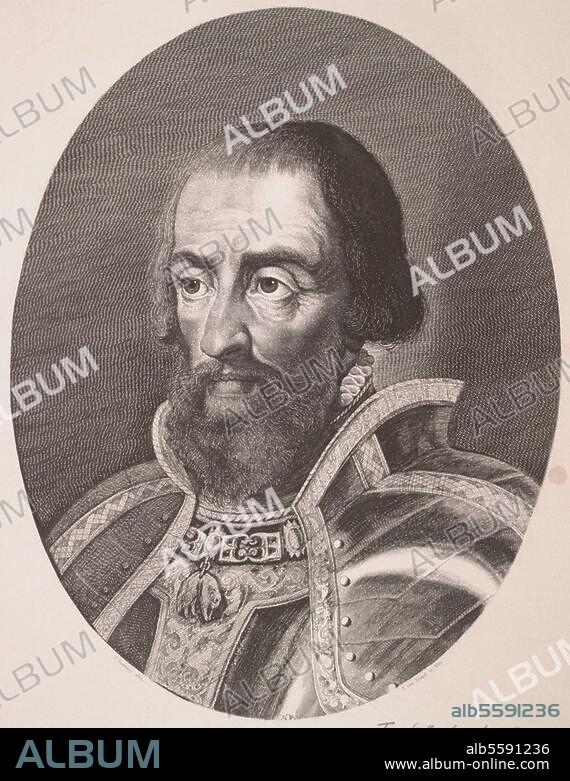 Ferdinand I., röm.-dt. Kaiser (1556-64), ab 1526 König von Böhmen und Ungarn, ab. 1531 König von Rom und Stellvertreter seines Bruders Karl V. im Reich; Alcala de Henares 10.3.1503 - Wien 25.7.1564. Porträt. Kupferstich, 1644, von Pieter van Sompel. (1600-43) nach Gemälde von Pieter Soutman (gest. 1657).