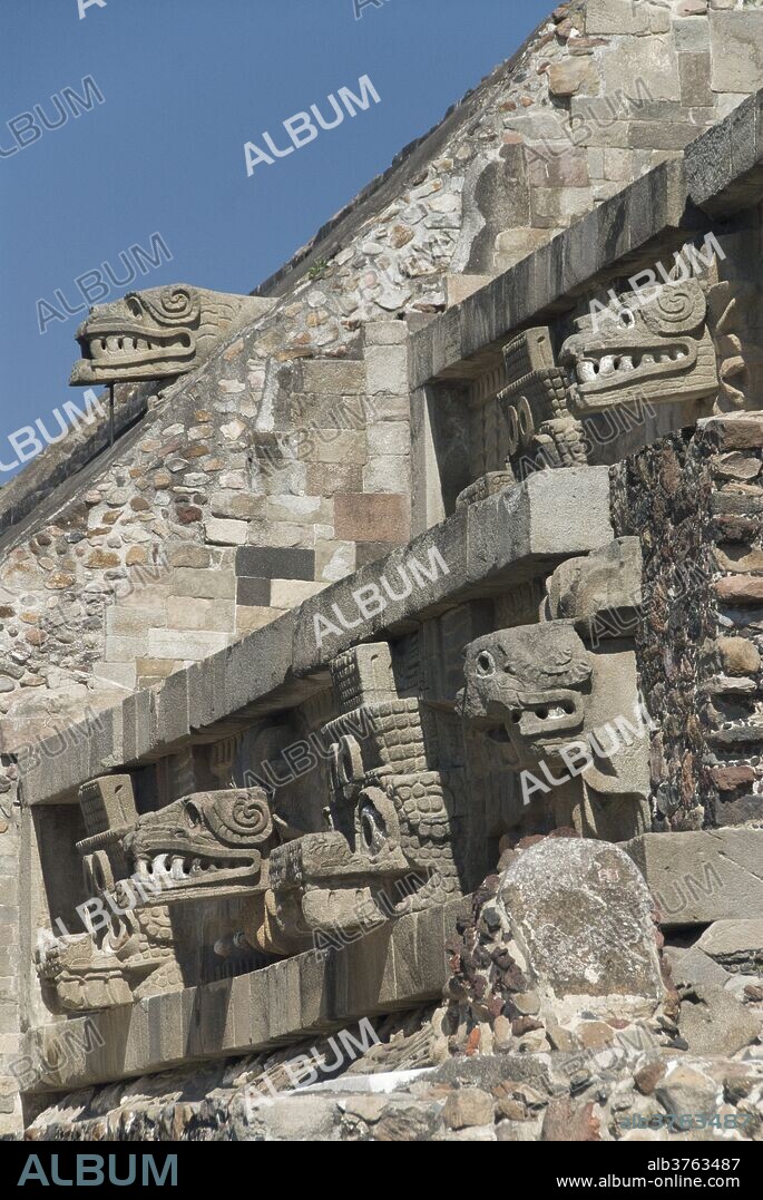 Temple of Quetzalcoatl, Archaeological Zone of Teotihuacan, UNESCO World Heritage Site, Mexico, North America.