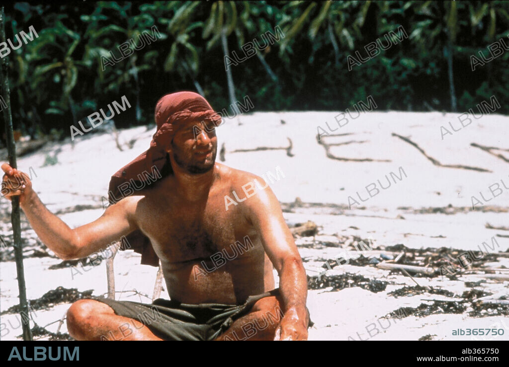TOM HANKS en NAUFRAGO, 2000 (CAST AWAY), dirigida por ROBERT ZEMECKIS. Copyright DREAMWORKS PICTURES/TWENTIETH CENTURY FOX.
