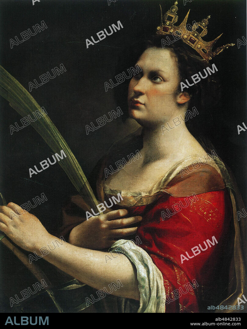 ARTEMISIA GENTILESCHI. Self-Portrait as Saint Catherine of Alexandria.