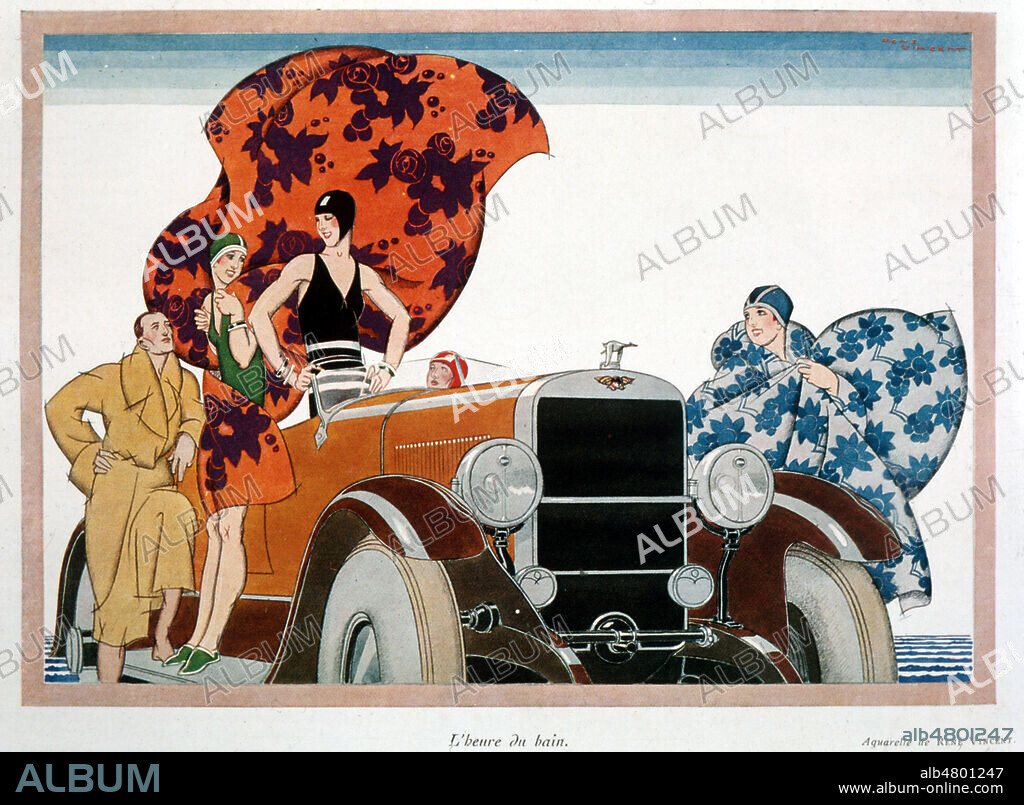 'L'heure du bain' aquarelle de Rene VINCENT (1879-1936) annees 20 30. Credit Collection Kharbine Tapabor.