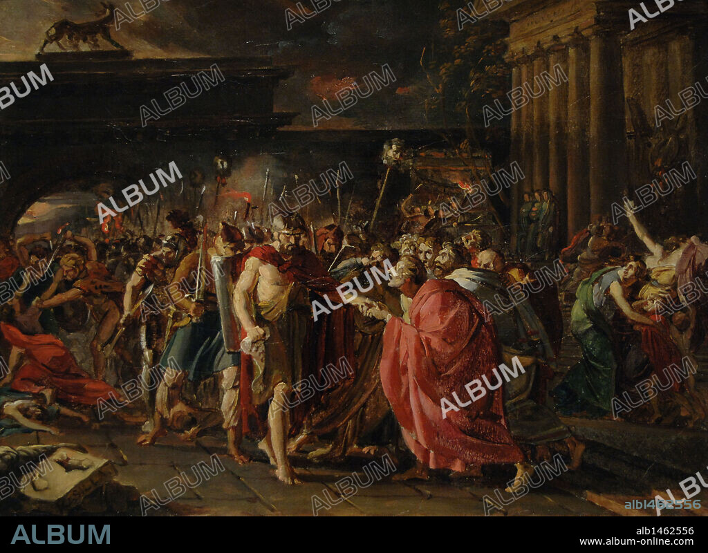 FRANÇOIS PASCAL SIMON. ARTE SIGLO XVIII. FRANCIA. FRANÇOIS GERARD (François Pascal Simon, Baron Gérard) (1770-1837). Pintor y grabador neoclásico francés. "MARIO VUELVE A ROMA" (1789). Museo de Bellas Artes de Houston. Estado de Texas, Estados Unidos.