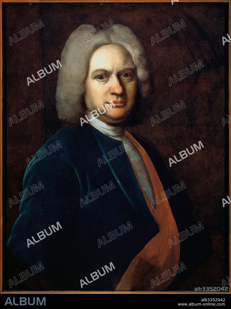 JOHANN JAKOB IHLE. Portrait of Johann Sebastian Bach.