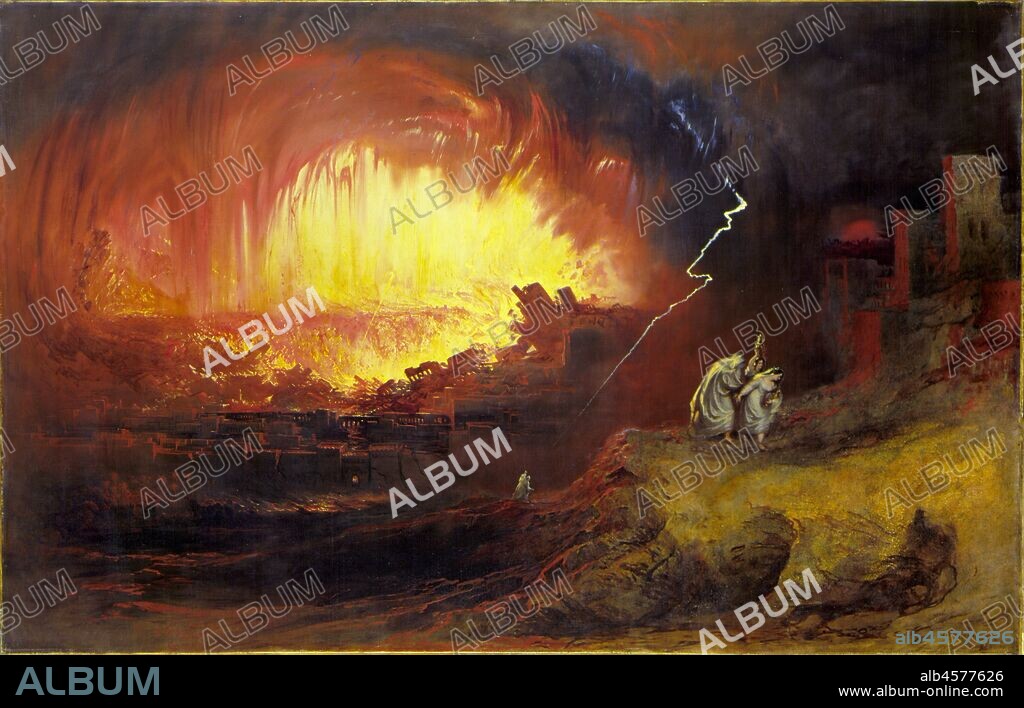 John Martin / La destruccion de Sodoma y Gomorra, 1852. Pintura al óleo. 136 x 212, 3 cm.
