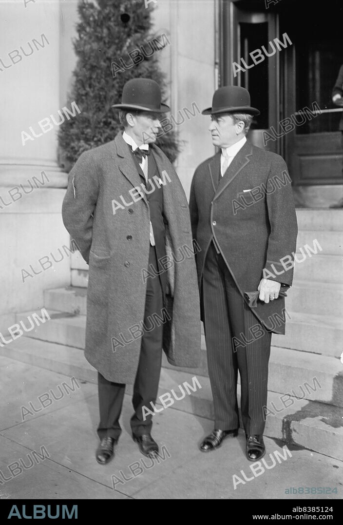 HARRIS & EWING. John A. Dix, Governor of New York, Right, with Sulzer, 1912. [US politicians: lawyer William Sulzer, 39th Governor of New York; John Alden Dix, 38th Governor of New York, 1910-1912].