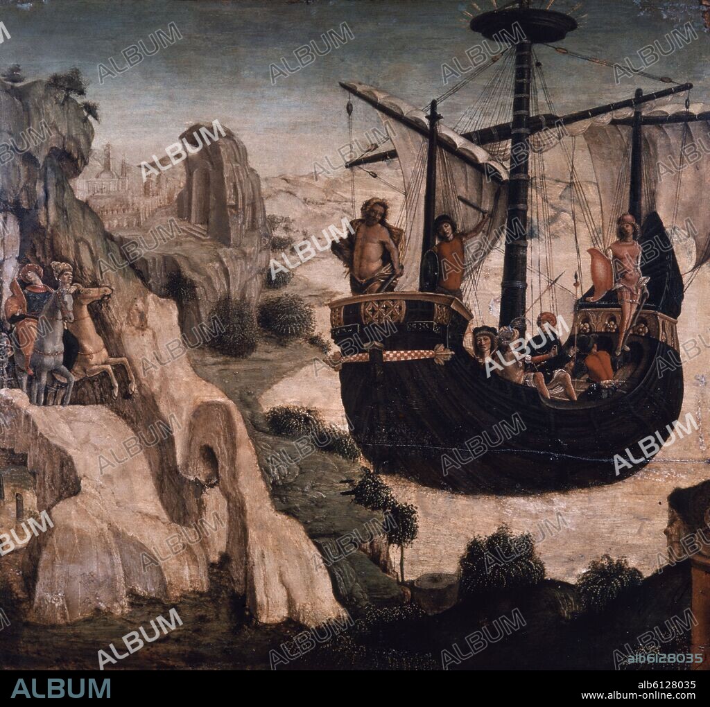 ERCOLE GRANDI. LA NAVE DE LOS ARGONAUTAS-TABLA AL TEMPLE-S XV.