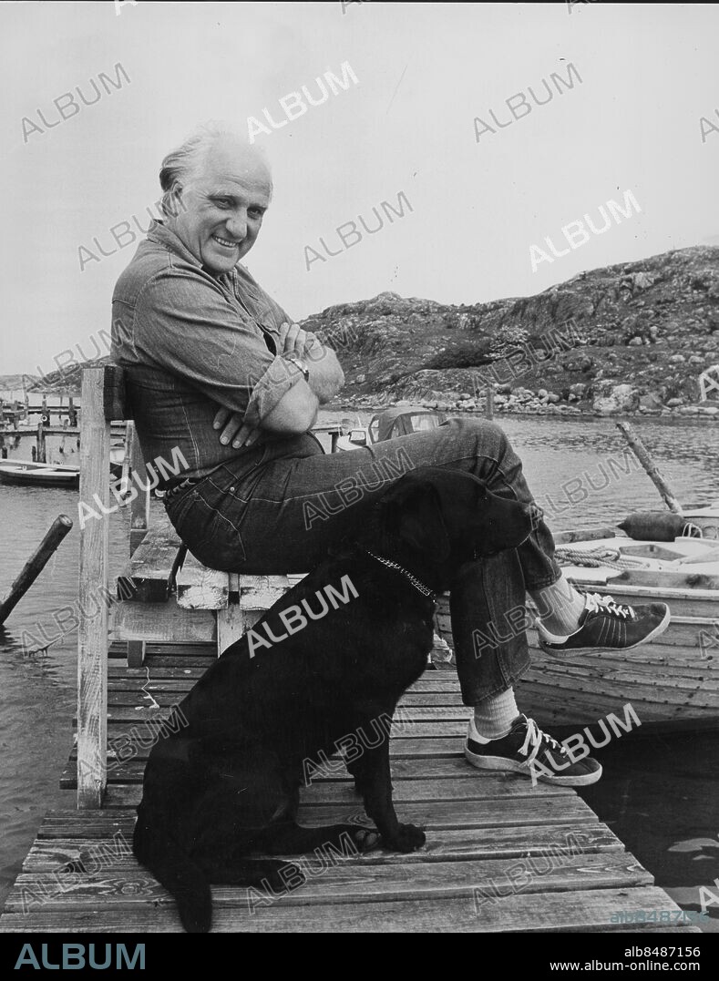 Göteborg 1980 -tal. Skådespelaren Hans Råstam. *** Local Caption *** . Kamerareportage.
