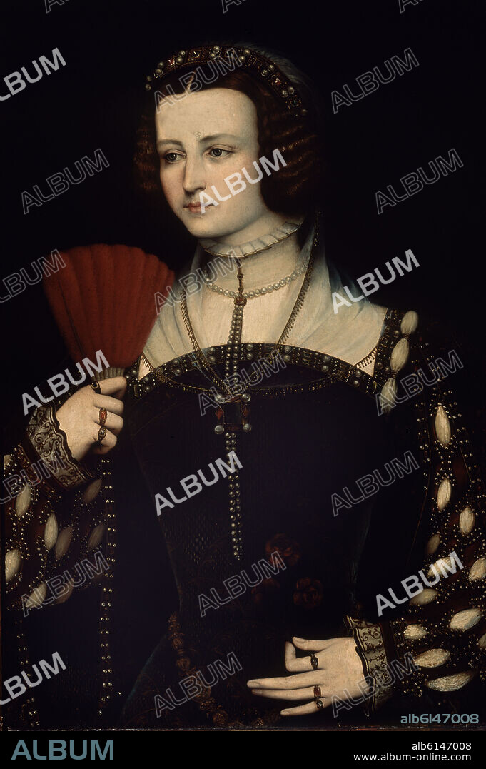 ANÓNIMO. DOÑA DE ISABEL DE ZUÑIGA Y PIMENTEL (1470-1520) - ESPOSA DEL II DUQUE DE ALBA - FADRIQUE ALVAREZ DE TOLEDO (1460-1531).
