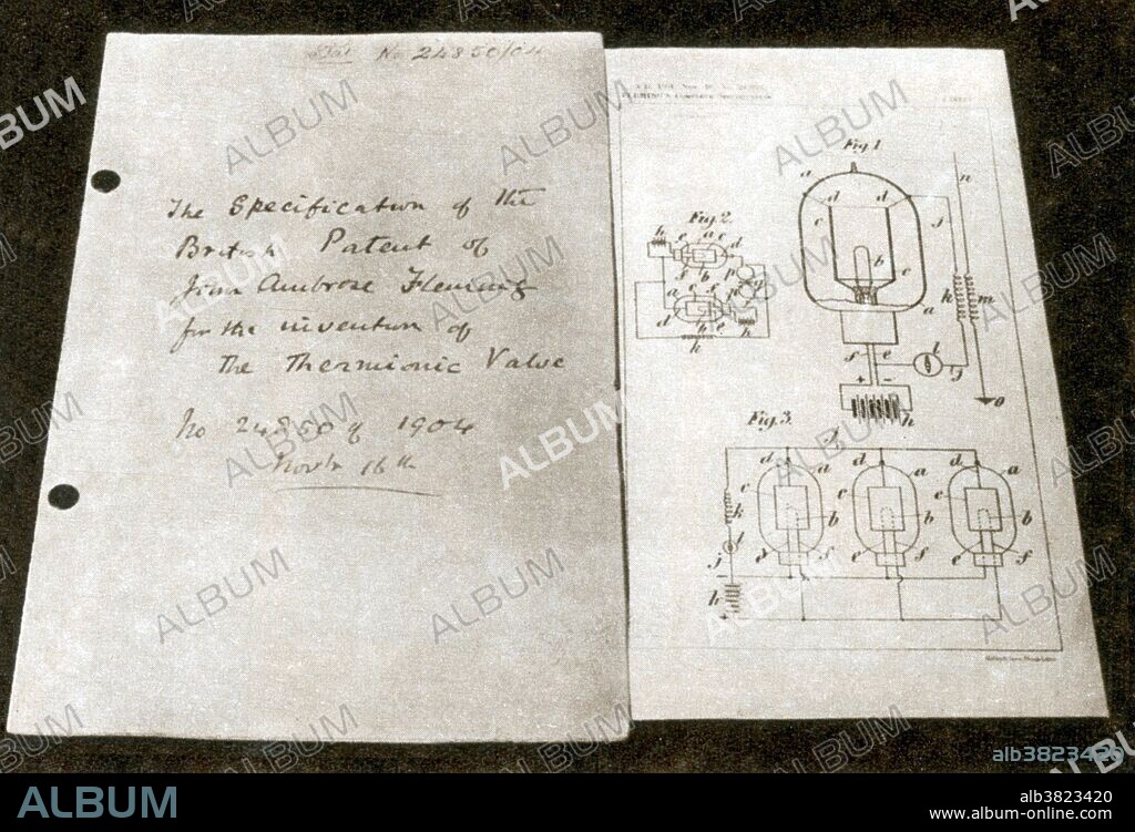 Fleming's Thermionic Valve Patent, 1904