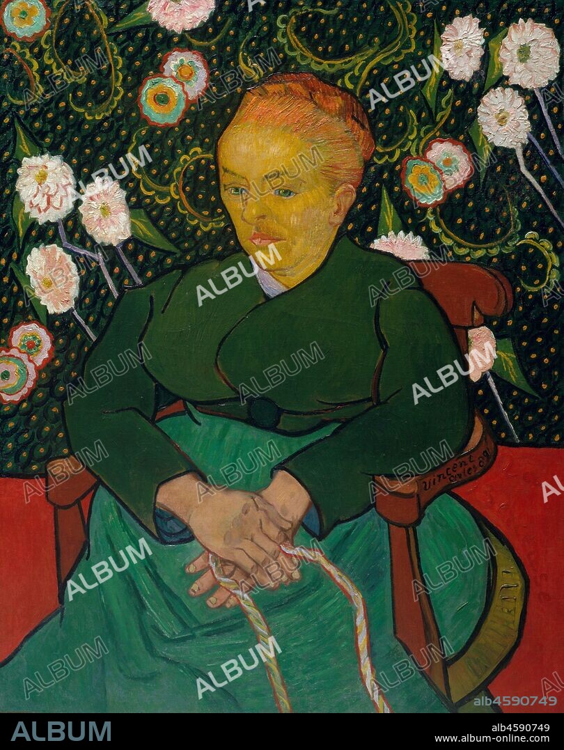 VINCENT VAN GOGH. La Berceuse (Woman Rocking a Cradle; Augustine-Alix Pellicot Roulin, 1851-1930), 1889.