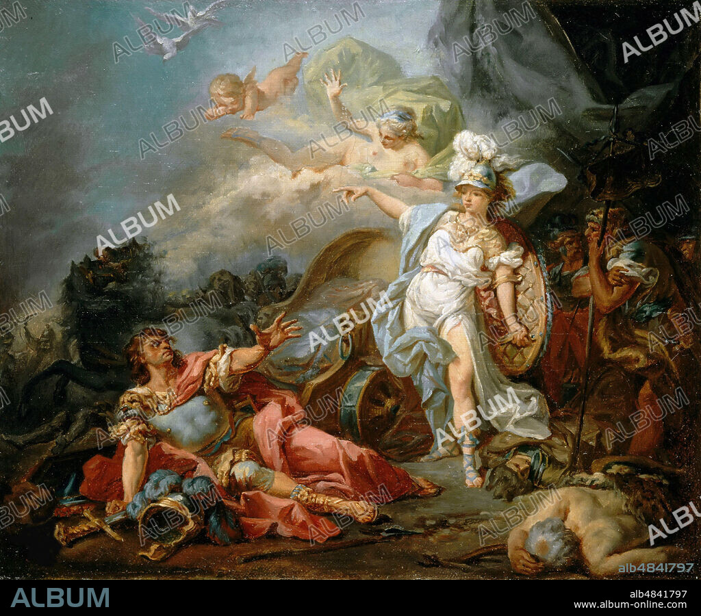 JACQUES LOUIS DAVID. The Fight Between Mars and Minerva.