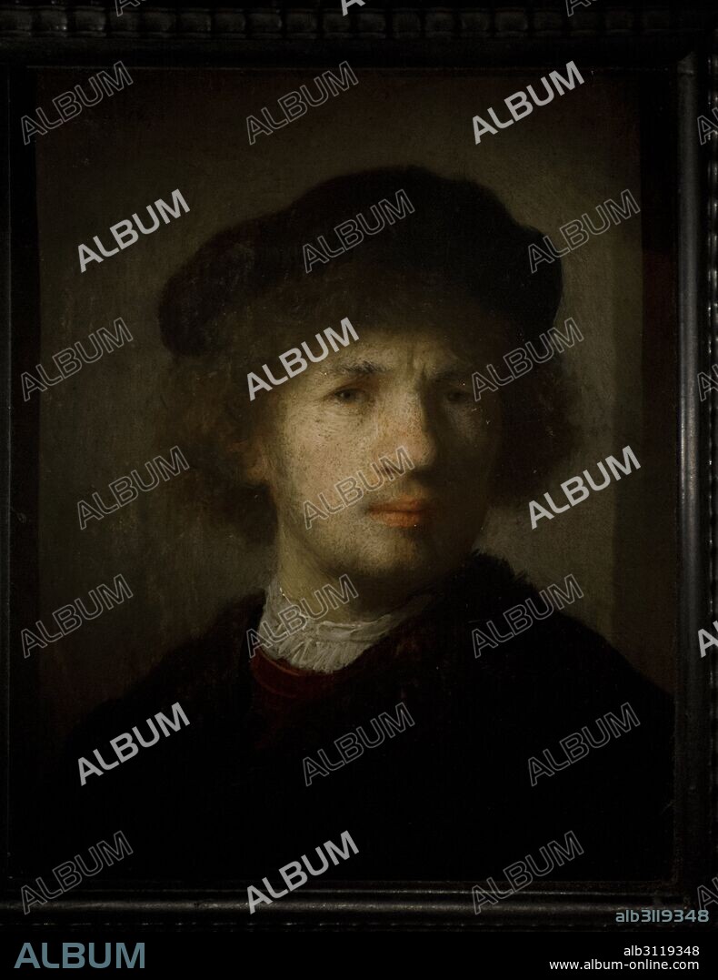 Rembrandt, Rembrandt Harmensz van Rijn o Rhijn, llamado (1606-1669). Pintor y grabador holandés. Autorretrato, 1630. Museo Nacional (National Museum). Estocolmo. Suecia.
