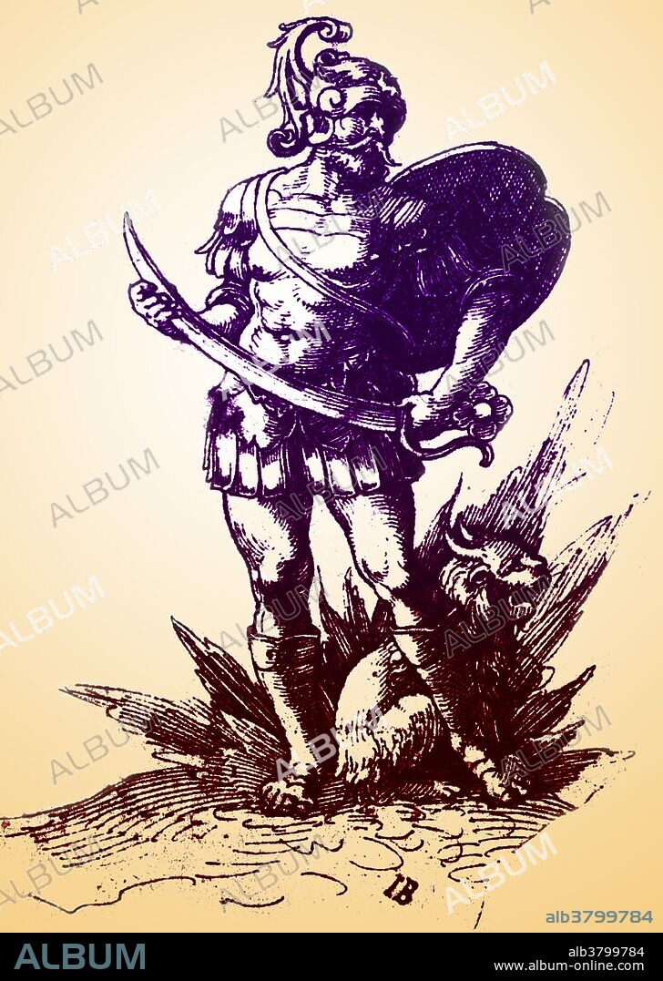 Mars was the Roman god of war and also an agricultural guardian, a combination characteristic of early Rome. He was second in importance only to Jupiter, and he was the most prominent of the military gods worshipped by the Roman legions. His festivals were held in March, the month named for him (Latin Martius), and in October, which began and ended the season for military campaigning and farming. Under the influence of Greek culture, Mars was identified with the Greek god Ares, whose myths were reinterpreted in Roman literature and art under the name of Mars. Although Ares was viewed primarily as a destructive and destabilizing force, Mars represented military power as a way to secure peace, and was a father (pater) of the Roman people. In the mythic genealogy and founding myths of Rome, Mars was the father of Romulus and Remus with Rhea Silvia. His love affair with Venus symbolically reconciled the two different traditions of Rome's founding.