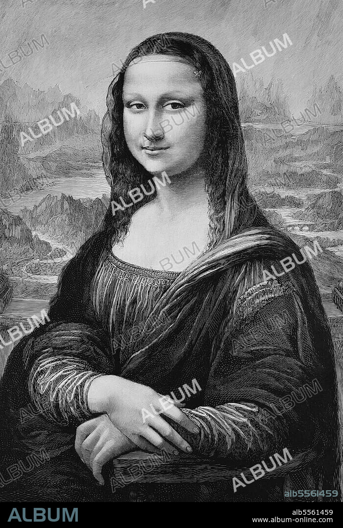 Mona Lisa by Leonardo da Vinci, Historical, digital reproduction of a 19th century original, original date not known