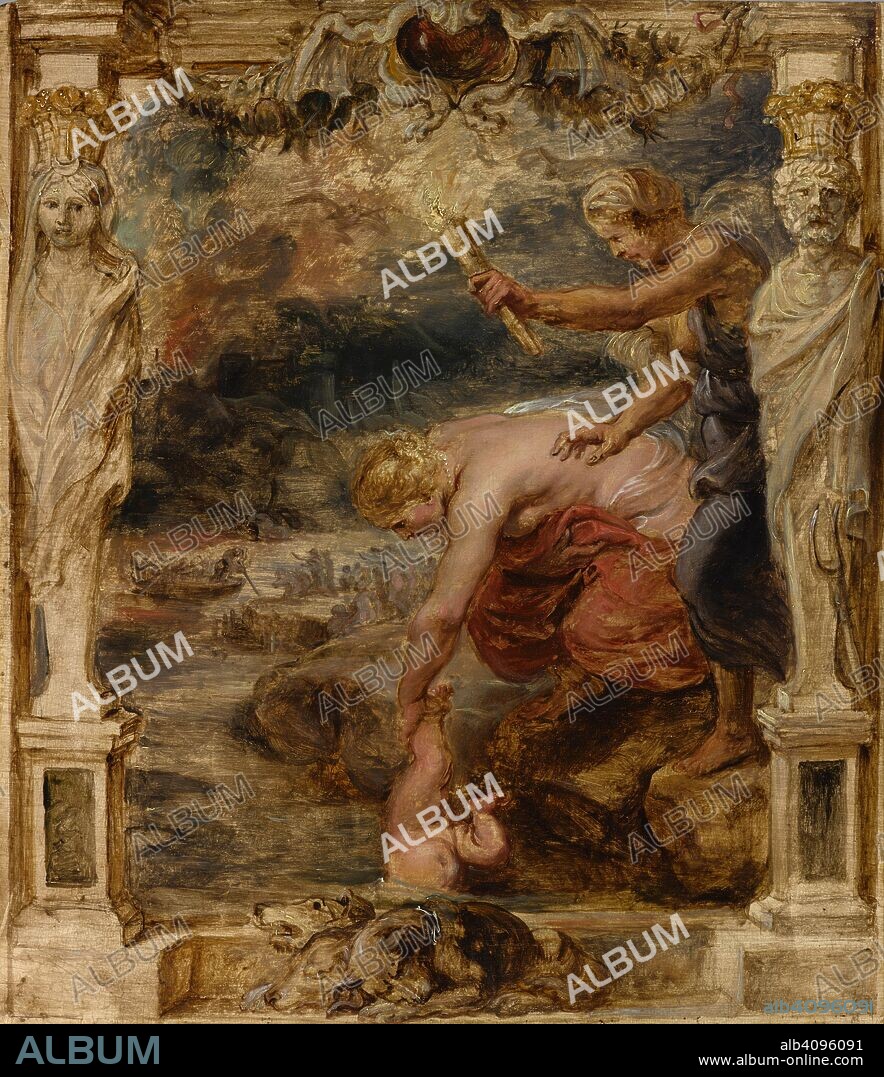 PIETER PAUL RUBENS. Thetis Dipping the Infant Achilles into the River Styx.