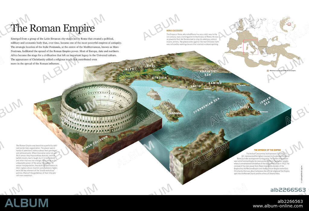 El Imperio Romano. Ubicación geográfica de la cuna del Imperio romano en el Lacio y del momento de su mayor expansión y descripción de las principales características de su sociedad y cultura.