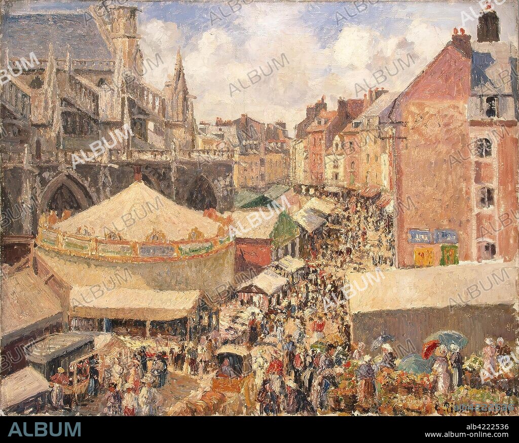 CAMILLE PISSARRO. 'Fair in Dieppe, Sunny Morning'. France, 1901. Dimensions: 65,3x81,5 cm.