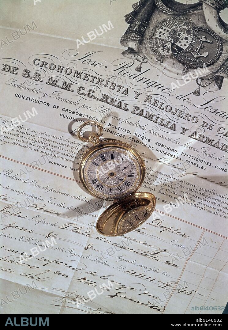 LOSADA. RELOJ DE BOLSILLO DE ORO - 1880.