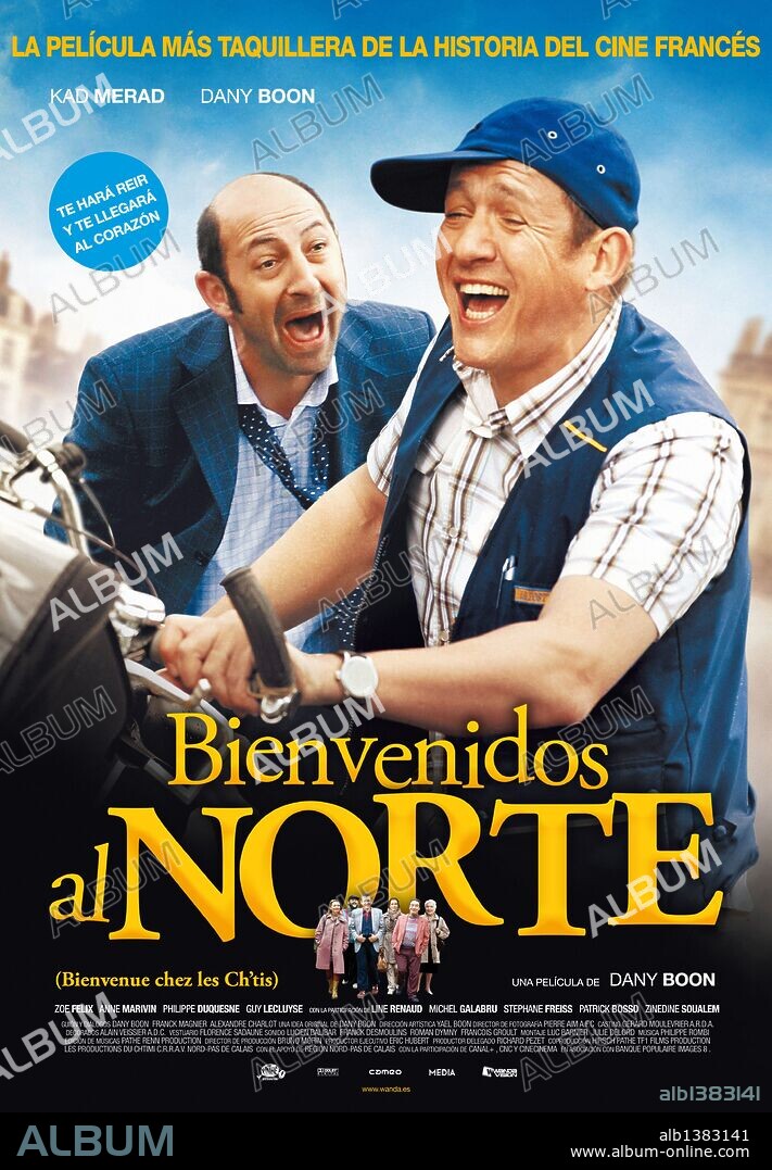Plakat zu BIENVENUE CHEZ LES CH'TIS, 2008, unter der Regie von DANY BOON. Copyright PATHE RENN PROC./HIRSCH/LES PRODUCTIONS DU CHICON.