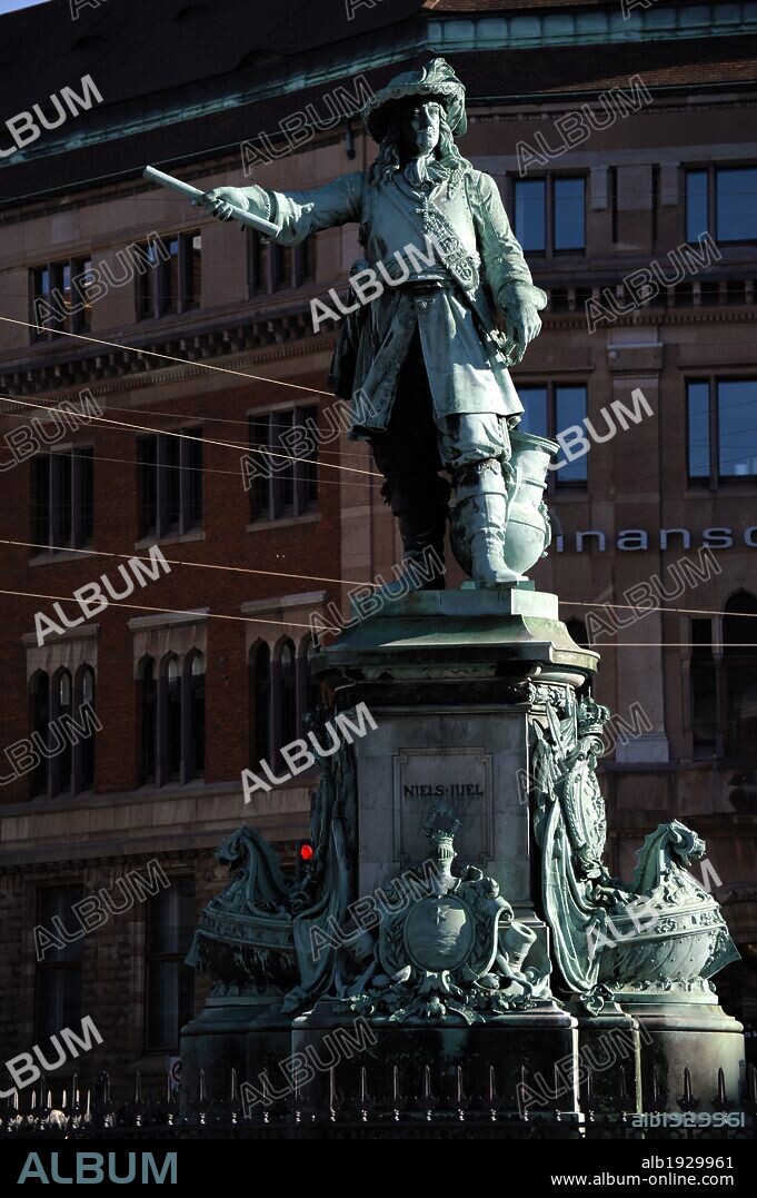Niels Juel (1629-1697). Dano-Norwegian admiral. Monument. Copenhagen. Denmark.