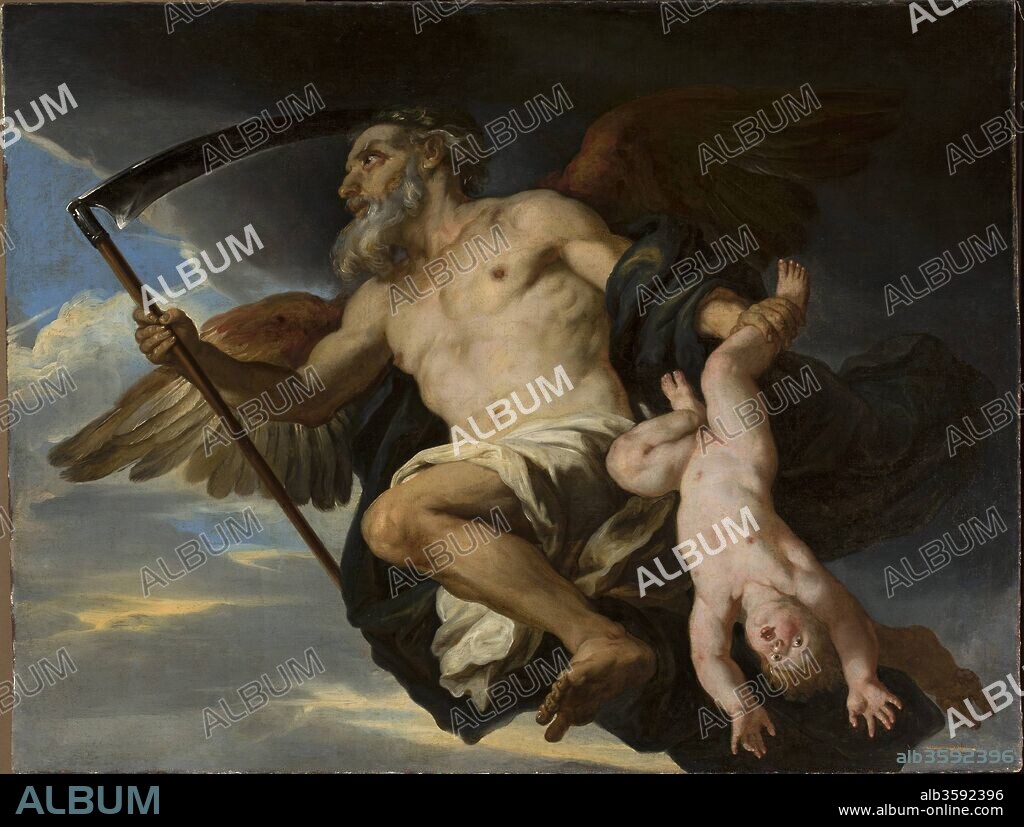 GIOVANNI FRANCESCO ROMANELLI. Chronos and his child.