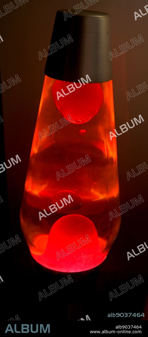 A lava lamp, a decorative novelty item, invented in 1963 by British accountant and founder of Mathmos, Edward Craven Walker (1918-2000). Dated 20th Century.