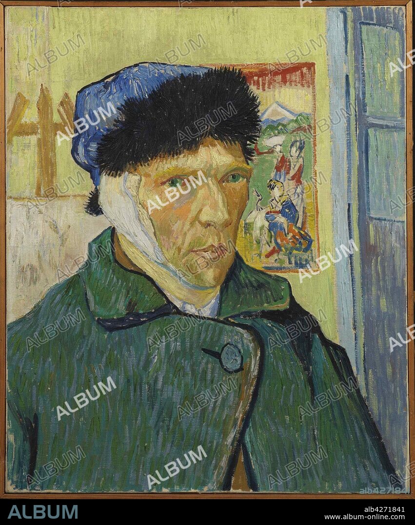 VINCENT VAN GOGH. Autoportrait à l'oreille bandée (Self-Portrait with Bandaged Ear).