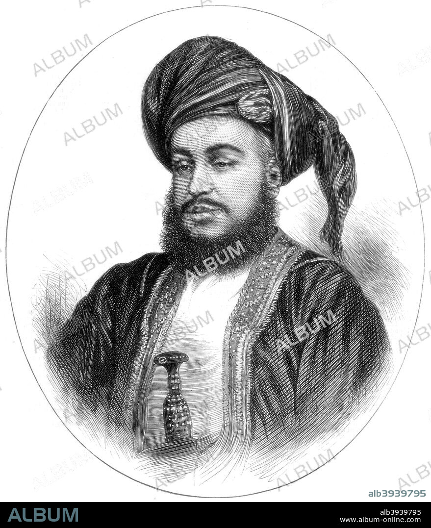 Sayyid Barghash Bin Said, Sultan of Zanzibar, 1875. Barghash bin Said ruled Zanzibar from 1870 until 1888. Much of the infrastructure of Stone Town, the old part of Zanzibar City, dates from his reign, the last in which Zanzibar enjoyed true independence from European control. A print from an supplement to The Illustrated London news, 19th June 1875.