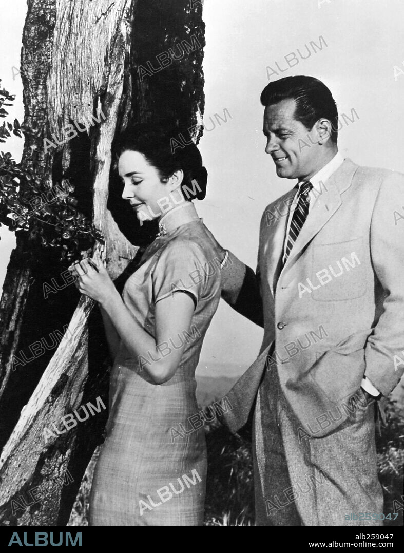JENNIFER JONES y WILLIAM HOLDEN en LA COLINA DEL ADIÓS, 1955 (LOVE IS A MANY-SPLENDORED THING), dirigida por HENRY KING. Copyright 20TH CENTURY FOX.