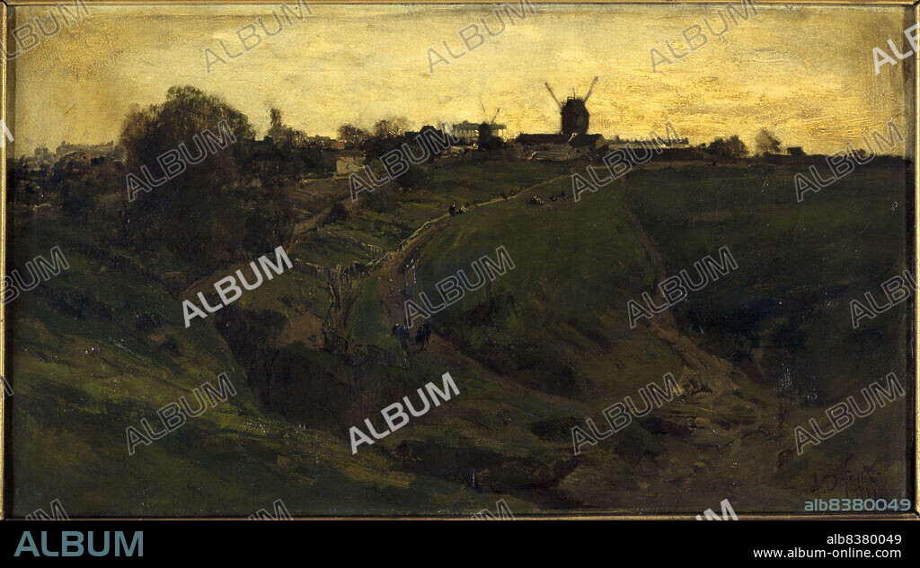 ALEXANDRE DEFAUX. View of Montmartre, north-west side, 1881.