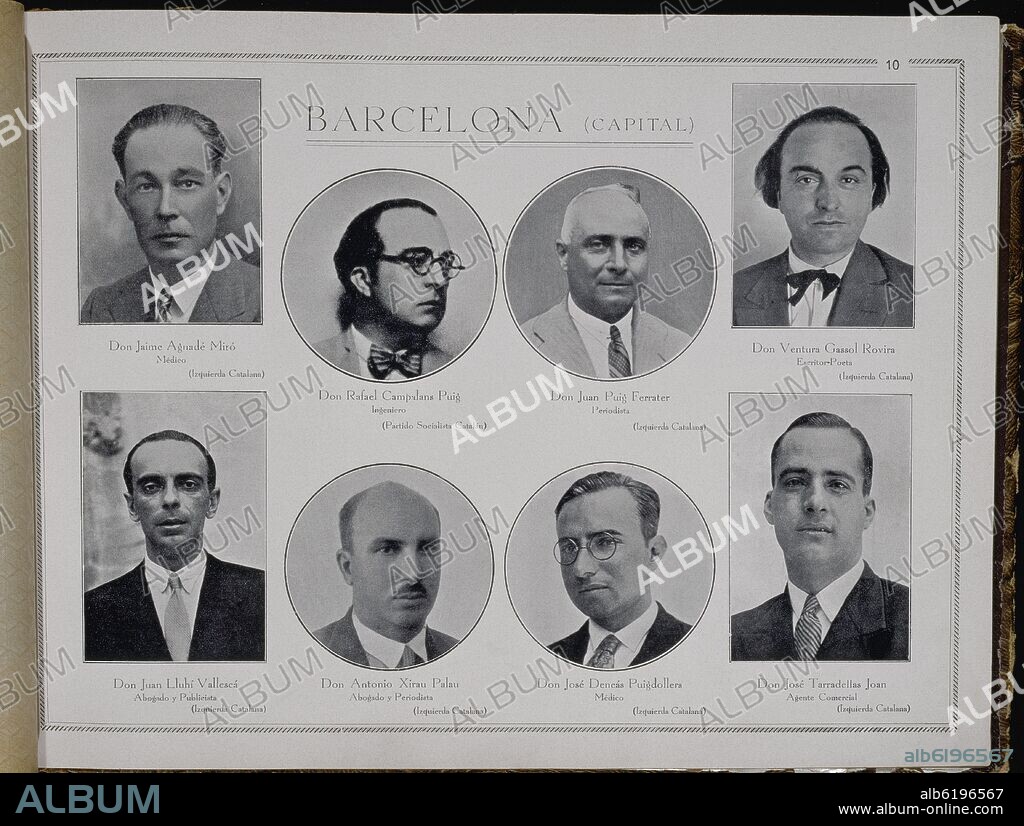 AGUADE MIRO-LLUHI VALLESCA-CAMPALANS PUIG-XIRAU PALAU-PUIG FERRATER-DENCAS PUIGDOLLERS-TARRADELLAS-G.