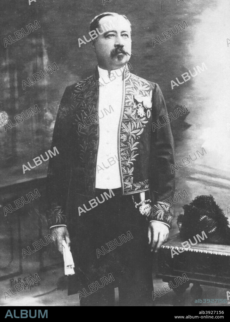 'Faguet', c1893. Auguste Émile Faguet (1847-1916), French author and literary critic. From the 2e collection [Felix Potin, c1893].