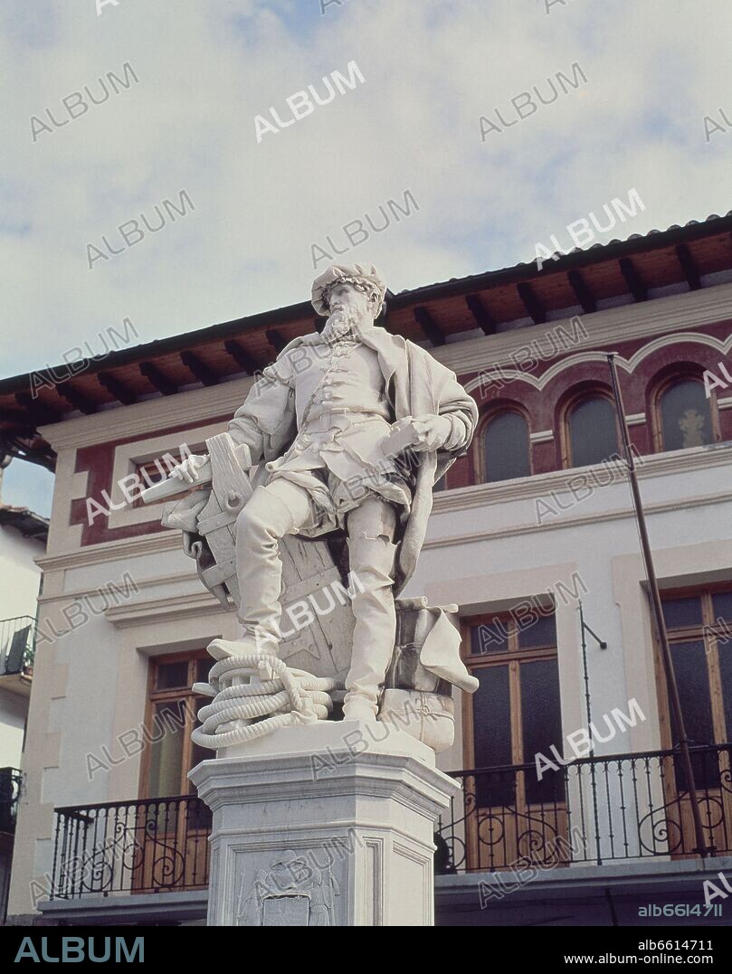 RICARDO BELLVER Y RAMON. MONUMENTO A JUAN SEBASTIAN ELCANO - 1888 - MARMOL.