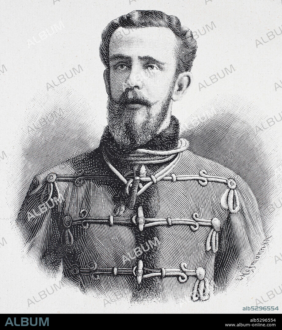 Rudolf, Crown Prince of Austria, Rudolf Franz Karl Joseph, borb 21 August 1858, died 30 January 1889,   /  Rudolf, Kronprinz von Österreich, Rudolf Franz Karl Joseph, geboren am 21. August 1858, verstarb am 30. Januar 1889, Historisch, digital improved reproduction of an original from the 19th century / digitale Reproduktion einer Originalvorlage aus dem 19. Jahrhundert.