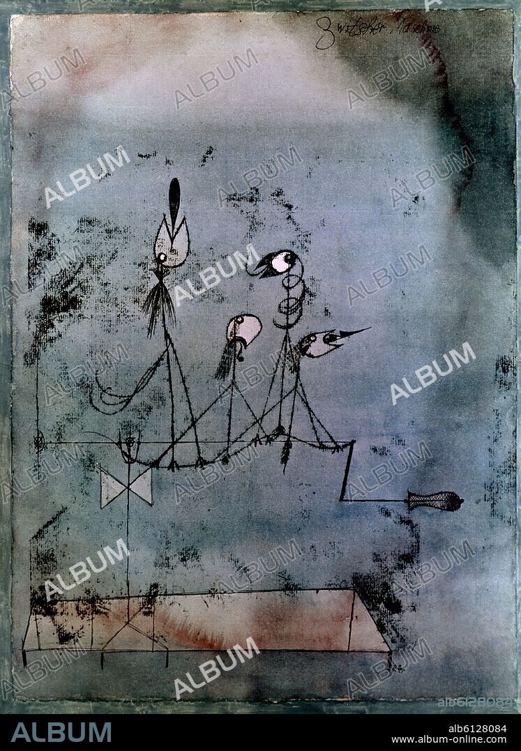 Paul Klee / 'Twittering Machine', 1922, 63,8 x 48,1 cm, Watercolor and ink on paper.