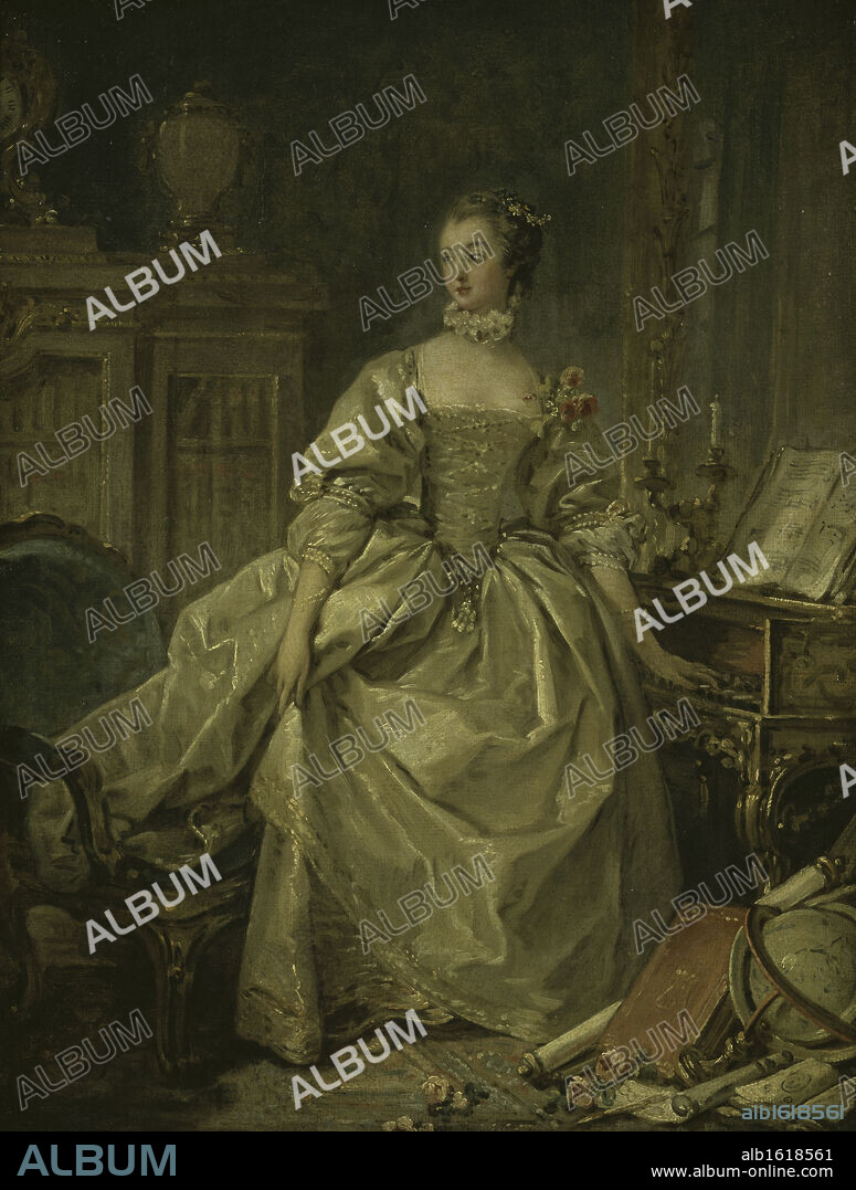 FRANÇOIS BOUCHER. La Madame de Pompadour   Francois Boucher (1703-1770/French)   Musee du Louvre, Paris.