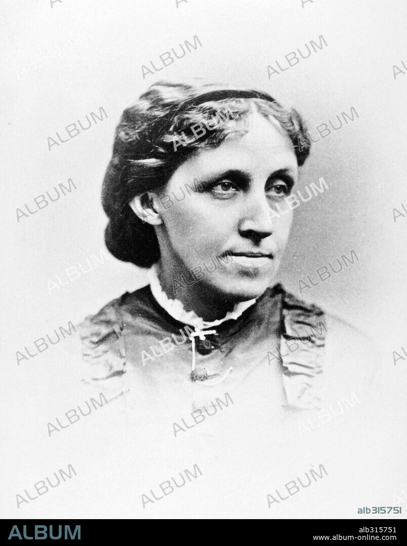 American Novelist Louisa May Alcott, who wrote "Little Women" in 1868.