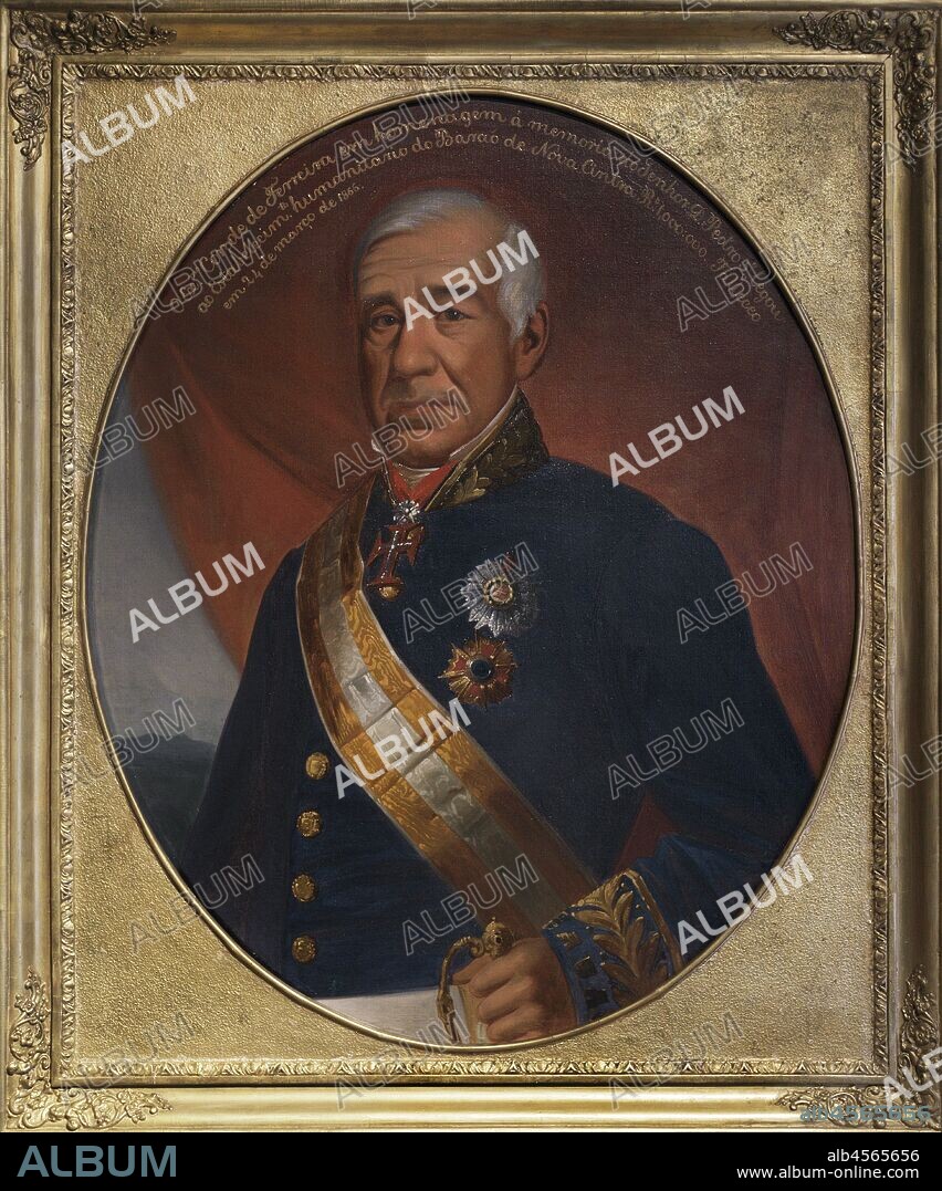 Joaquim Ferreira dos Santos, Primer Conde de Ferreira (1782-1866). Empresario portugués. Retrato, siglo XIX. Museo de la Misericordia de Porto (Museu da Misericordia do Porto). Oporto (Porto). Portugal.