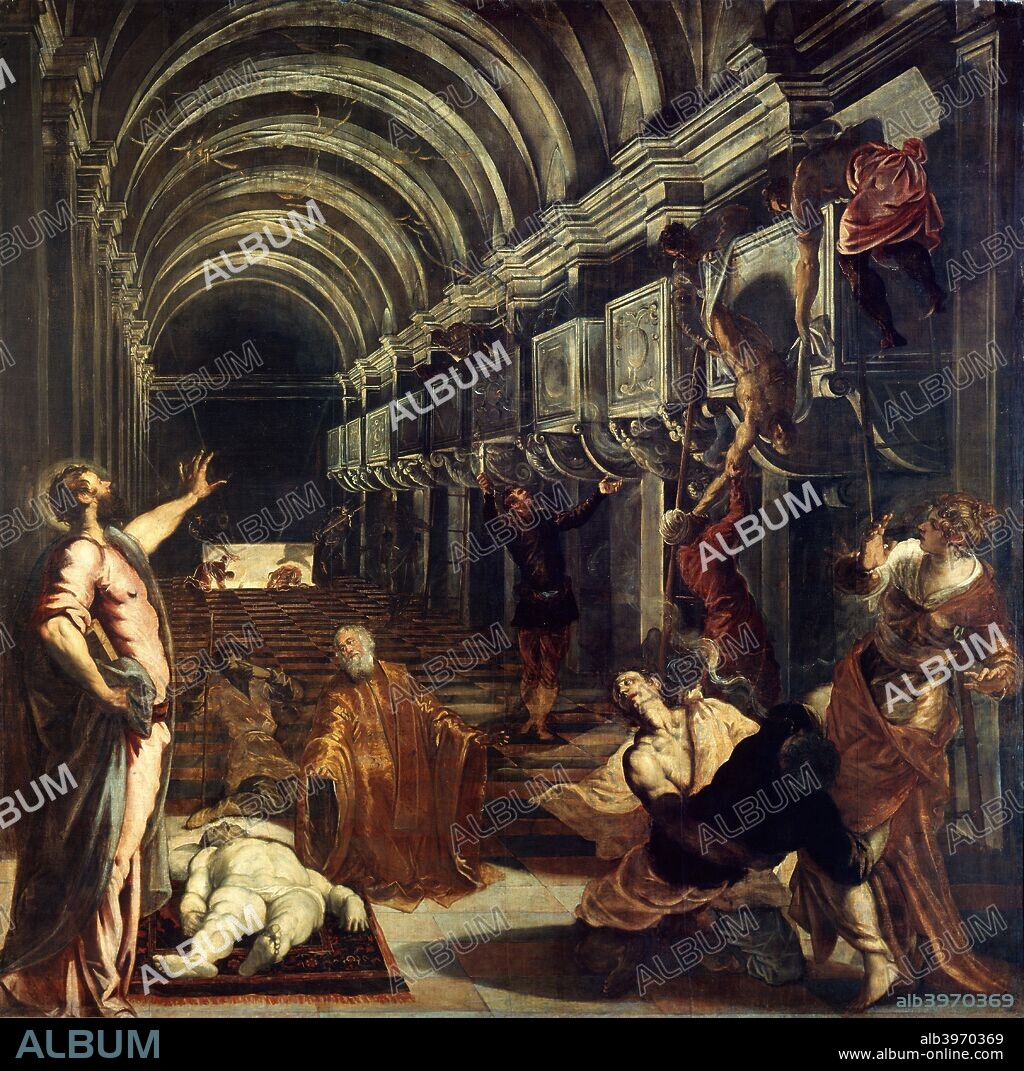 TINTORETTO. The Finding of the Body of Saint Mark. Oil on canvas. 369x 400 cm, 1562-1566.