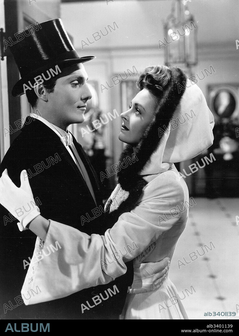 DONNA REED und HURD HATFIELD in DAS BILDNIS DES DORIAN GRAY, 1945 (THE PICTURE OF DORIAN GRAY), unter der Regie von ALBERT LEWIN. Copyright M.G.M.