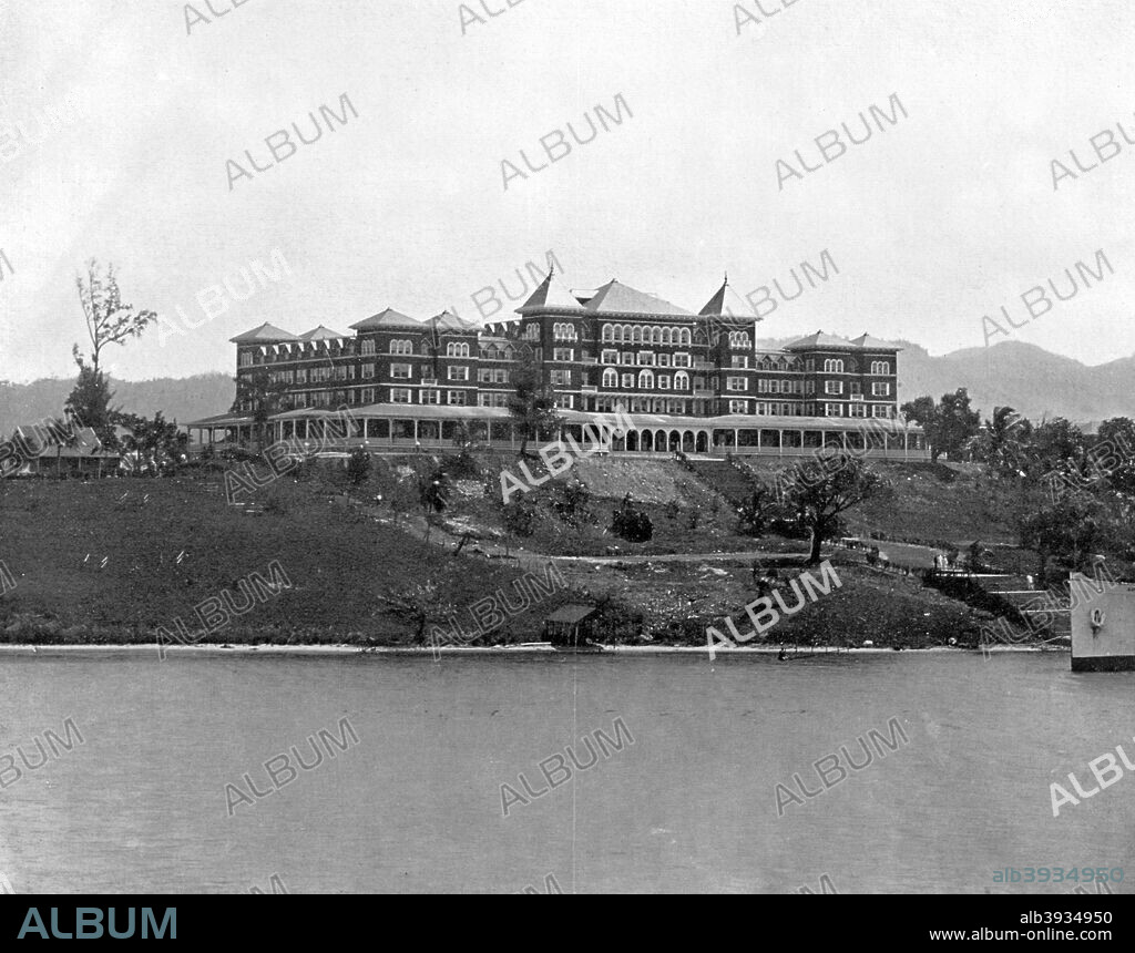 Titchfield Hotel, Port Antonio, Jamaica, c1905. Hotel once owned by Errol Flynn. Photograph from Picturesque Jamaica, by Adolphe Duperly & Son, (published in England, c1905).