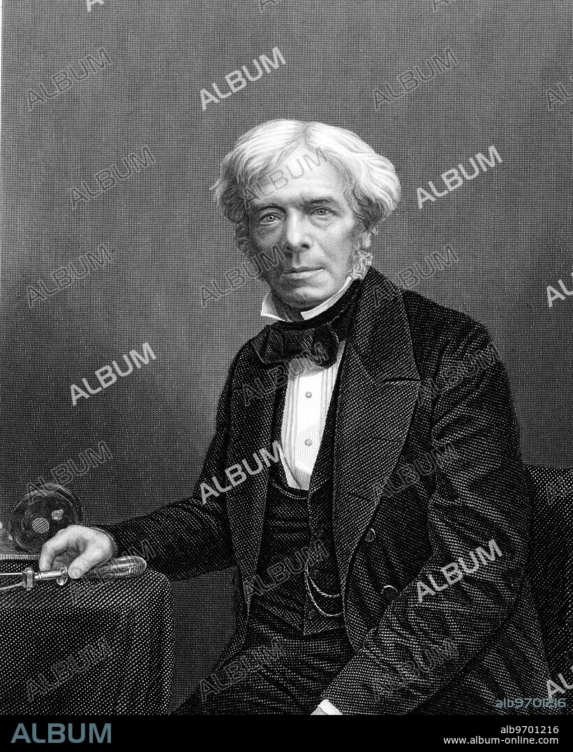 Michael Faraday : 22 September 1791 - 25 August 1867 , English scientist and Professor of Chemistry. ca 1861.
